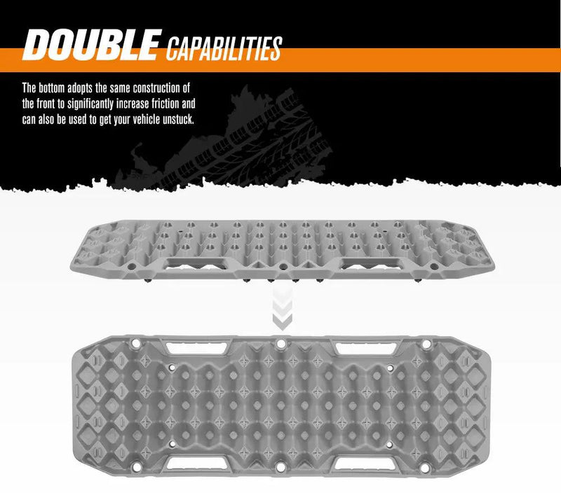 BUNKER INDUST Pair 10T Recovery Tracks - Grey by Kiwi Offroad
