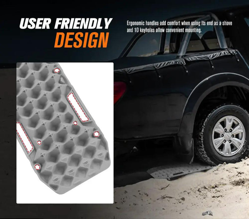 BUNKER INDUST Pair 10T Recovery Tracks - Grey by Kiwi Offroad