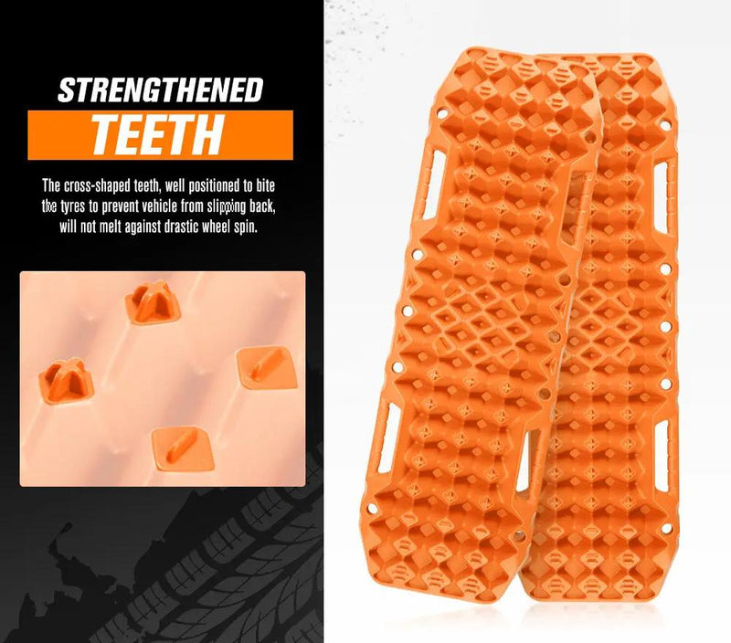 Bunker Indust Recovery Tracks Farm Jack Base 10T Board Sand Mud Snow OffRoad 4WD - Orange by Kiwi Offroad
