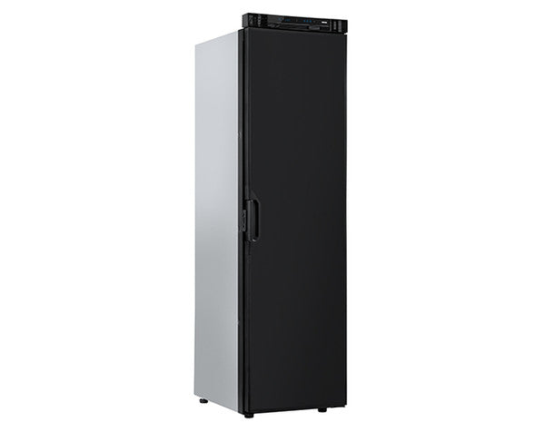 Thetford T2152C compressor fridge in sleek black and silver design, compact and energy-efficient for campers.