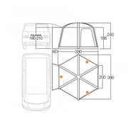 Vango Drive Away Awning Vango AirHub Hexaway II Low Drive Away Awning for Motorhomes Vango AirHub Hexaway II Low Drive Away Awning