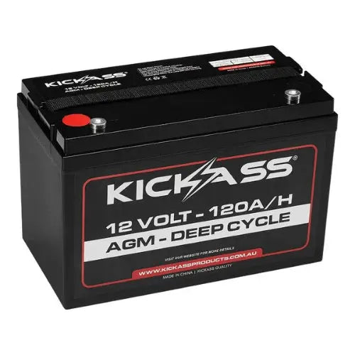 KickAss Batteries KickAss 12V 120Ah AGM Deep Cycle Battery KickAss 12V 120Ah AGM Deep Cycle Battery