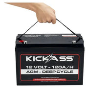 KickAss Batteries KickAss 12V 120Ah AGM Deep Cycle Battery KickAss 12V 120Ah AGM Deep Cycle Battery