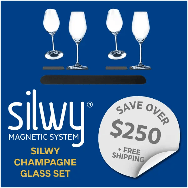 Silwy Silwy Magnetic Crystal Champagne Glass Set Silwy Magnetic Crystal Champagne Glass Set