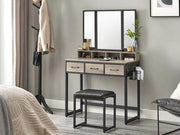 VASAGLE Makeup Vanity with Stool Dressing Table by The Shopsite