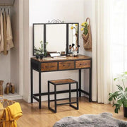 Dressing Table Vanity Table Set with Stool by The Shopsite