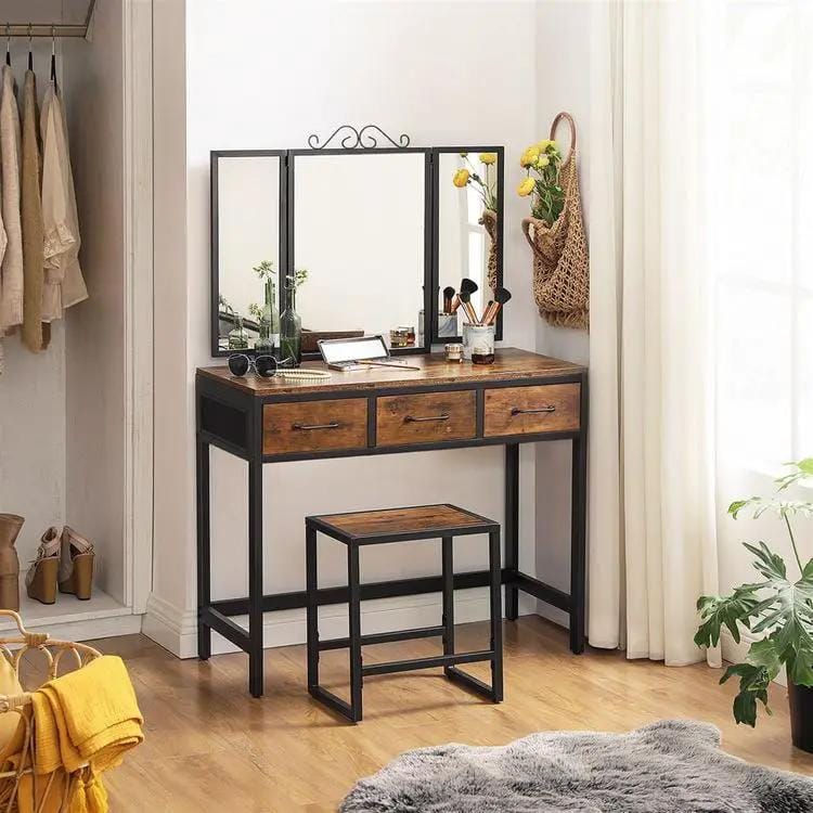 Dressing Table Vanity Table Set with Stool by The Shopsite