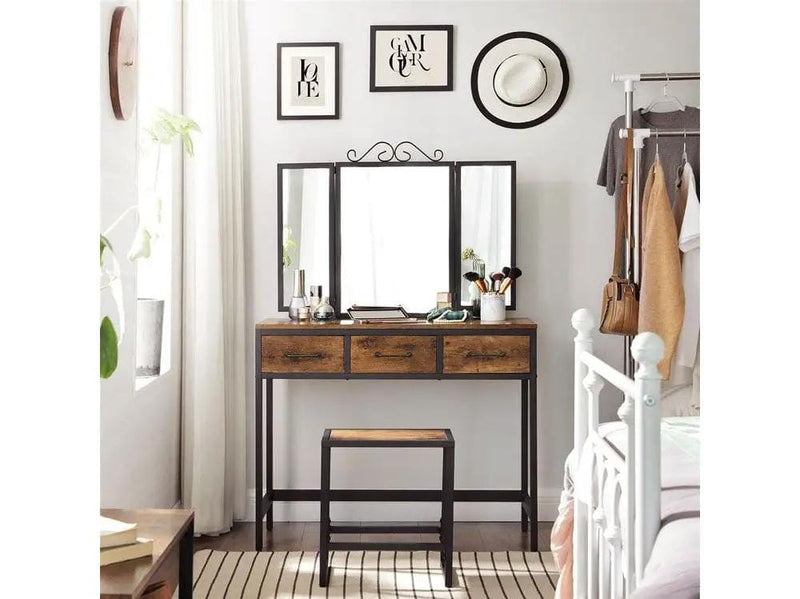 Dressing Table Vanity Table Set with Stool by The Shopsite