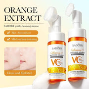 SADOER Vitamin C Cleansing Mousse with Soft Brush – 150ml by Poppy Gifts