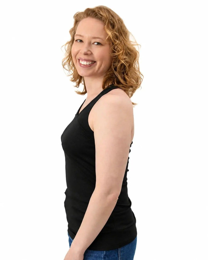 Merino 365 NZ Women's Singlets Women's Racerback Tank Top - Merino Blend, Black Women's Merino Blend Racerback Tank Top Black