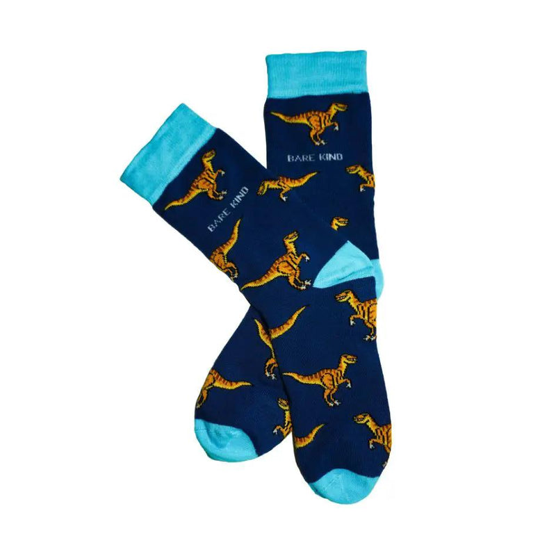 Save the Velociraptors Bamboo Socks by Barekind NZ