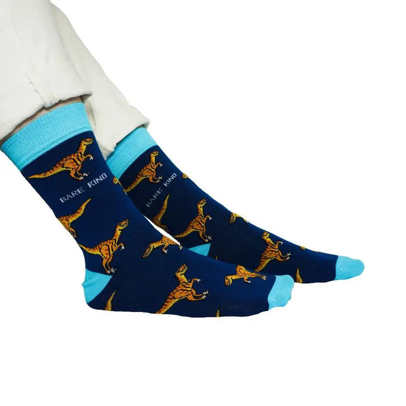 Save the Velociraptors Bamboo Socks by Barekind NZ