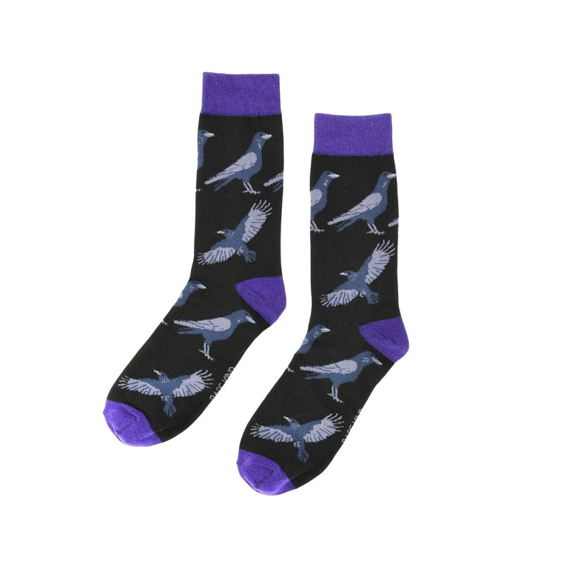 Save the Raven Bamboo Socks by Barekind NZ