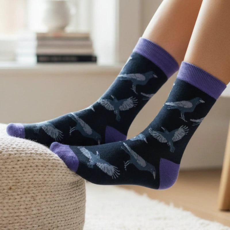 Save the Raven Bamboo Socks by Barekind NZ