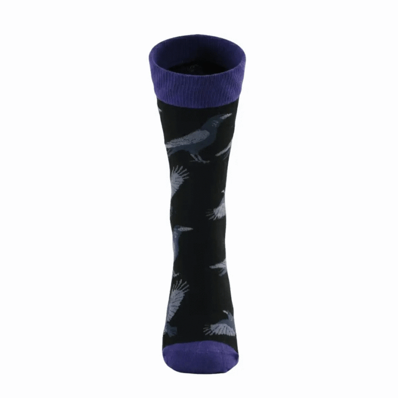 Save the Raven Bamboo Socks by Barekind NZ