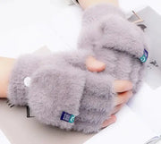 Women's Convertible Fingerless Gloves - Warm Fleece Flip Mittens | Winter Accessories by Mead's Supply & Equipment Outfitters limited