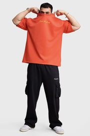 Respect The Journey Oversized T-shirt Orange by Fuaark Nz