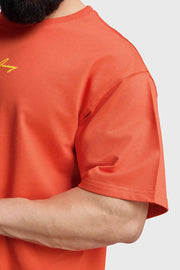 Respect The Journey Oversized T-shirt Orange by Fuaark Nz