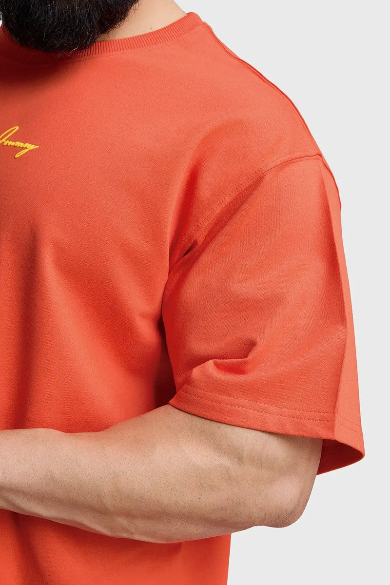 Respect The Journey Oversized T-shirt Orange by Fuaark Nz