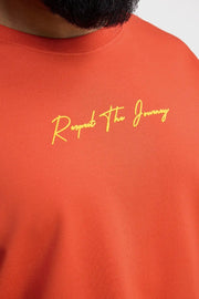 Respect The Journey Oversized T-shirt Orange by Fuaark Nz