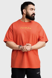 Respect The Journey Oversized T-shirt Orange by Fuaark Nz