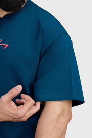 Respect The Journey Oversized T-shirt Teal by Fuaark Nz