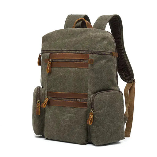Waxed Canvas Waterproof Travel Laptop Bag - 20-35L Computer Backpack with Soft Cotton Lining by Mead's Supply & Equipment Outfitters limited