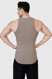 Ribbed Tank Warm Beige by Fuaark Nz