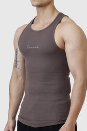 Ribbed Tank Brown by Fuaark Nz