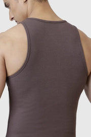 Ribbed Tank Brown by Fuaark Nz