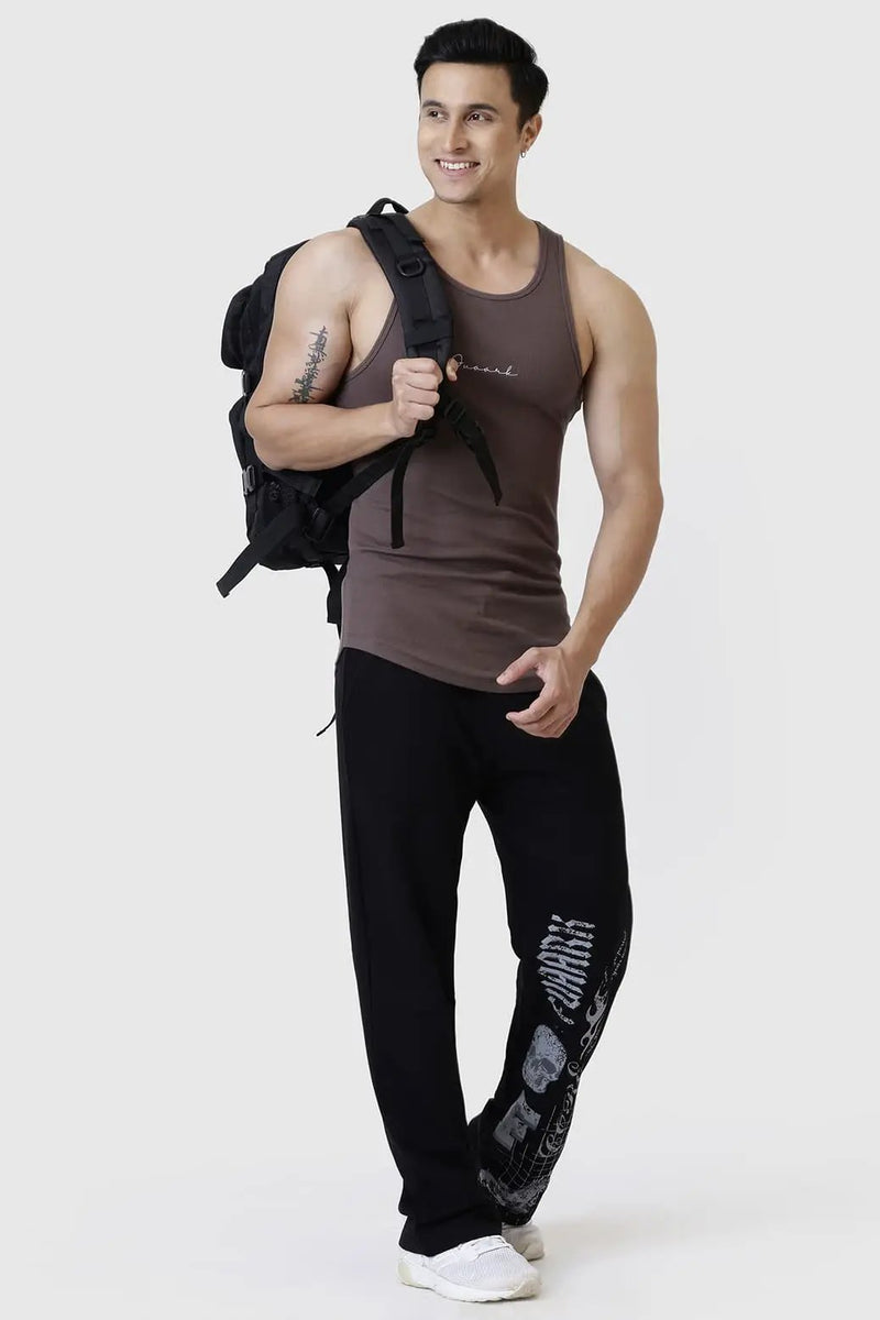 Ribbed Tank Brown by Fuaark Nz