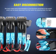 g8buynz 4 Gang Aluminum Rocker Switch Panel Toggle Dash 5 Pin ON/Off 4 Gang Aluminum Rocker Switch Panel Toggle Dash 5 Pin ON/Off
