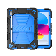 techplus Rugged iPad 11th Gen 10.9 Case Shockproof With Stand And Pencil Holder Blue Rugged iPad 11th Gen 10.9 Case With Stand Pencil Holder