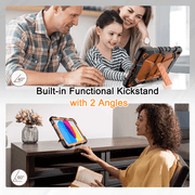 techplus Rugged iPad 10th Gen 10.9 Case With Kickstand Pencil Holder Orange Rugged iPad 10th Gen 10.9 Case With Kickstand