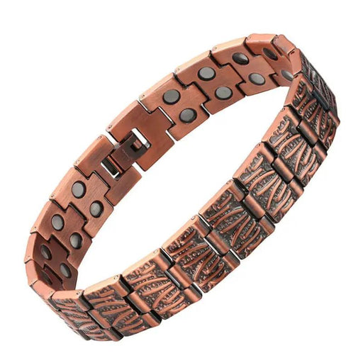 Vintage Red Copper Double Row Magnetic Bracelet by NZ Diver