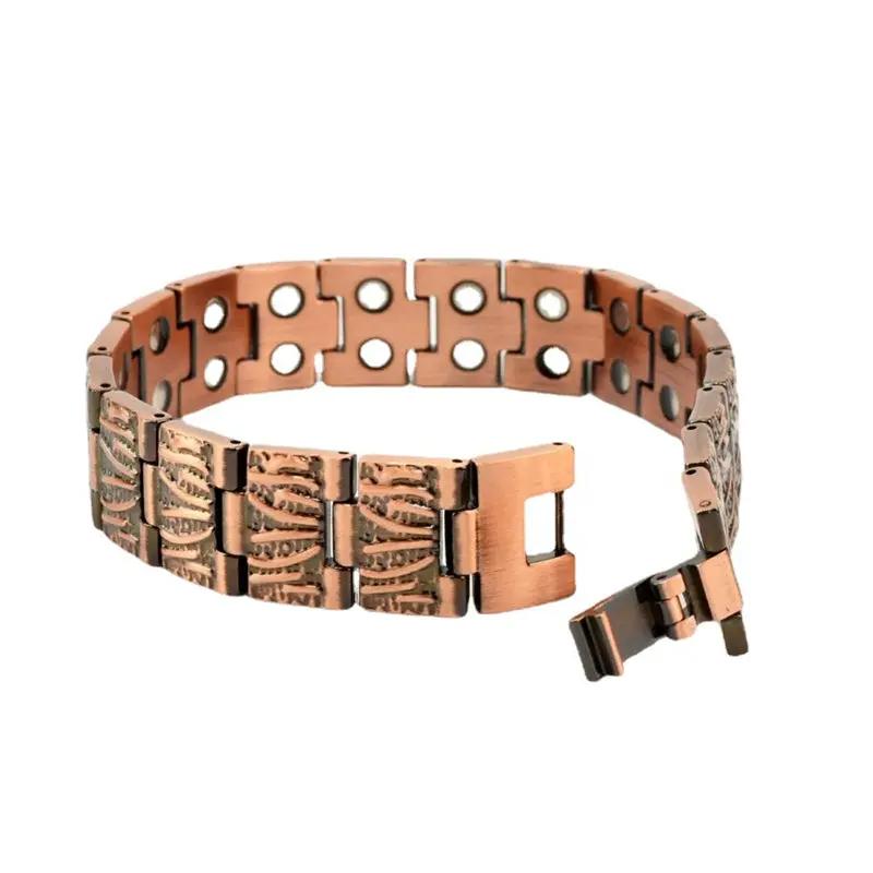 Vintage Red Copper Double Row Magnetic Bracelet by NZ Diver