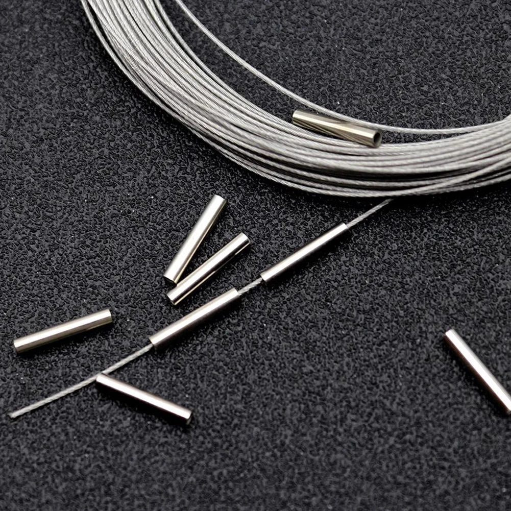 Stainless Steel Plastic Nylon Anti-Bite Wire Line Sea Fishing Boat Fishing Luya Anti-Wear Fishing Line Copper Tube Tight Clamp - Action Outdoors Kiwi