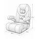 CAPTAINS DELUXE TALL CHAIR BLACK by Absolute Marine