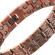 Vintage Red Copper Double Row Magnetic Bracelet by NZ Diver