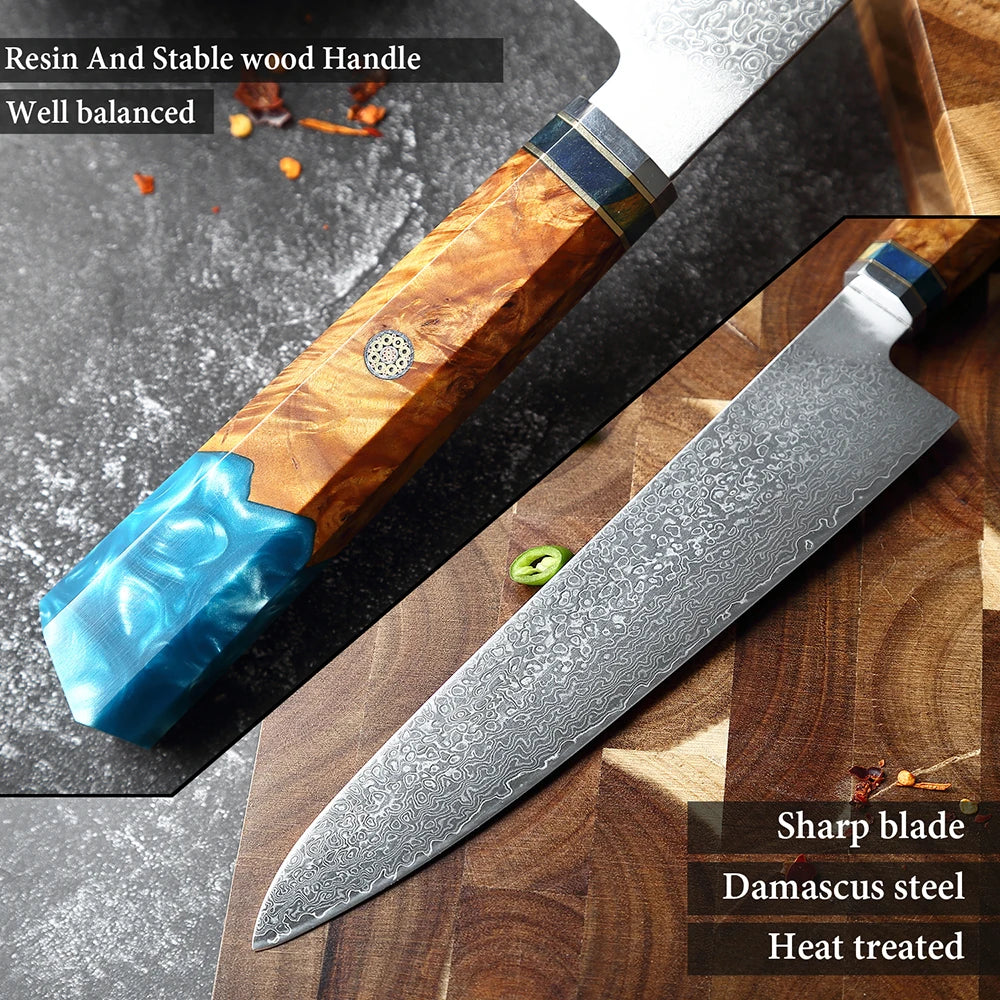 XITUO Damascus Knife Set Kitchen Knife Damascus Steel VG10 Chef Knife Santoku Knives Japanese Knife Home kitchen tools best gift - Action Outdoors Kiwi