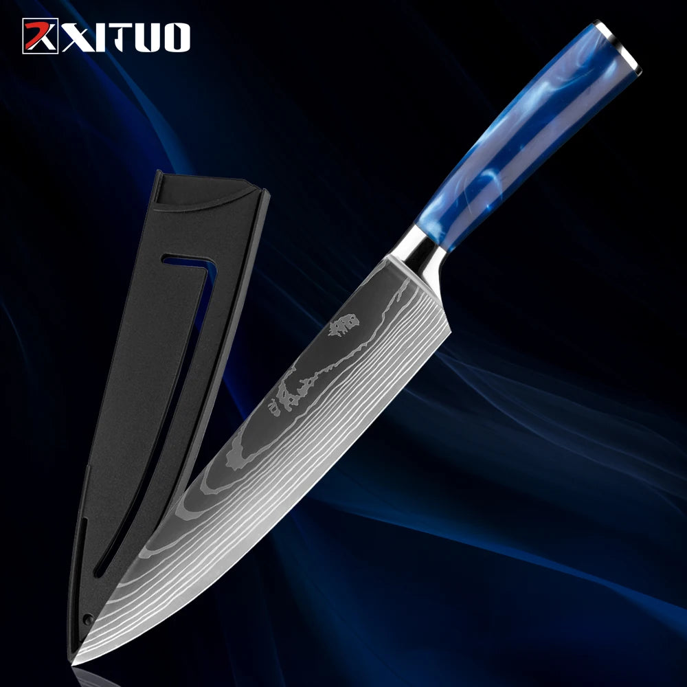 Chef Knife,8 Inch Professional Kitchen Chef Knife German Stainless Steel Ultra Sharp Kitchen Knife Chefs Knives Ergonomic Handle - Action Outdoors Kiwi