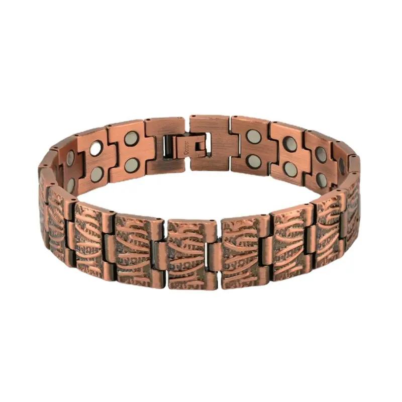 Vintage Red Copper Double Row Magnetic Bracelet by NZ Diver