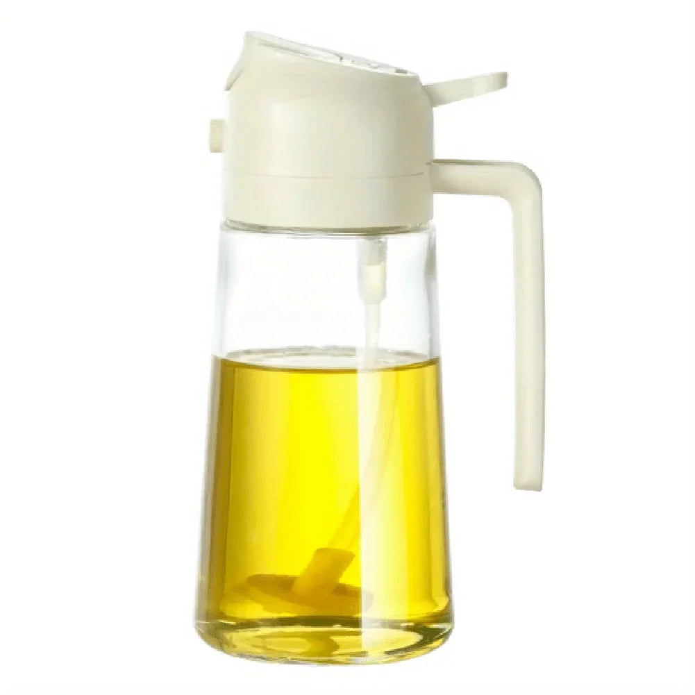 2in1 500ml Plastic Spray Oil Sprayer Bottle Spray Oil Dispenser Oil Jar Cruet BBQ Kitchen Baking Roasting Picnic Kitchen Tool - Action Outdoors Kiwi