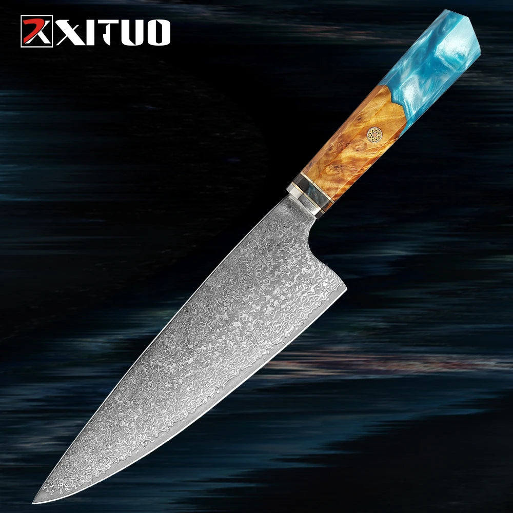 XITUO Damascus Knife Set Kitchen Knife Damascus Steel VG10 Chef Knife Santoku Knives Japanese Knife Home kitchen tools best gift - Action Outdoors Kiwi