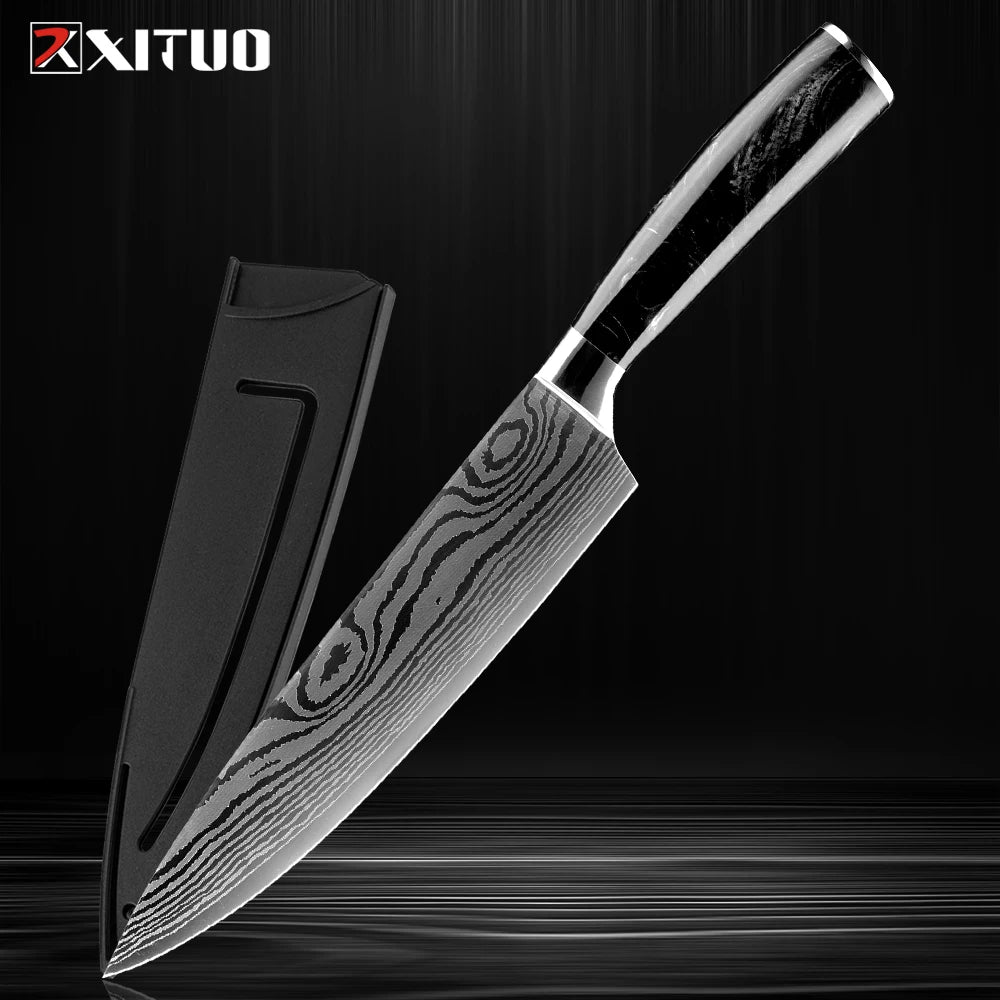 Chef Knife,8 Inch Professional Kitchen Chef Knife German Stainless Steel Ultra Sharp Kitchen Knife Chefs Knives Ergonomic Handle - Action Outdoors Kiwi