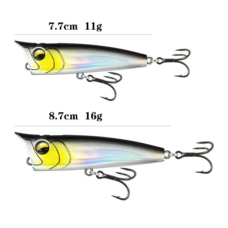 Big Wave Topwater Popper Fishing Lure 11g/16g Floating Poper Bait Artificial Hard Bait Fishing Tackle - Action Outdoors Kiwi