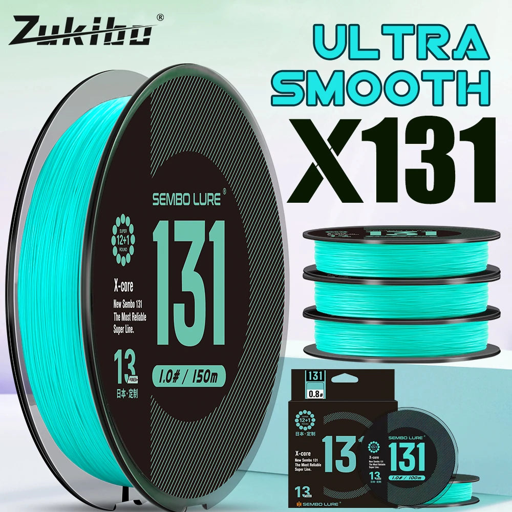 ZUKIBO X13 Japan Performance Multifilament PE Line Smooth Super 13 Strands Braided Fishing Line 150m 200m Durable Saltwater Line - Action Outdoors Kiwi