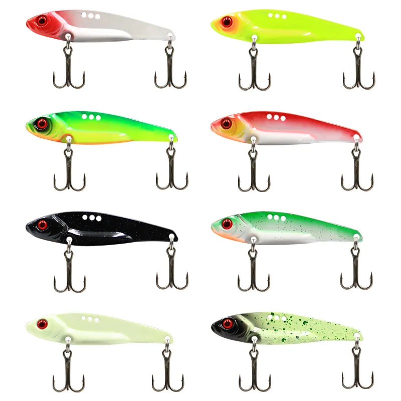 1Pcs 7g 10g 12g 14g Metal VIB Fishing Lure Vibration 3D Eyes Crank Lures Winter Sinking Hard Bait Swimbait Fishing Tackles - Action Outdoors Kiwi