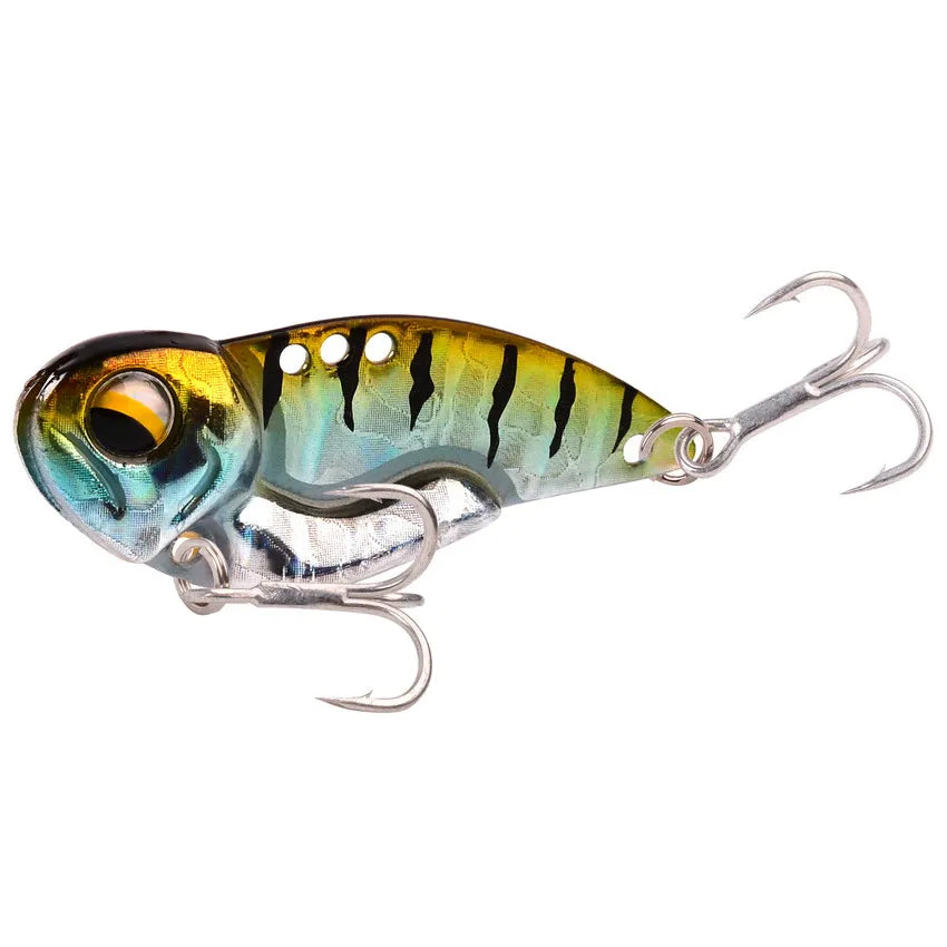New 7/10/14/20g 3D EyesMetal Vib Blade Lure Sinking Vibration Baits Artificial Vibe for Bass Pike Perch Fishing 6 Colors - Action Outdoors Kiwi