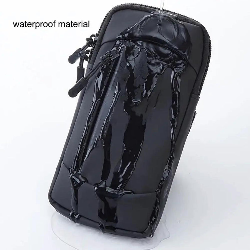 Waterproof Running Armband Phone Holder – 2 Pocket Sports Wrist Wallet for Gym & Outdoor Exercise (Fits up to 6.8” phone) RMX1603 by ECOTREK